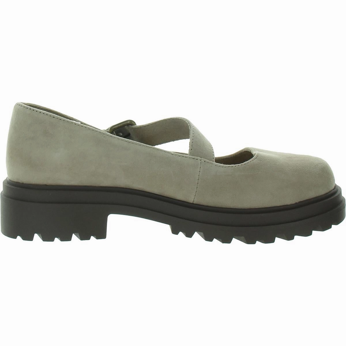 Britt Womens Buckle Faux Suede Mary Janes