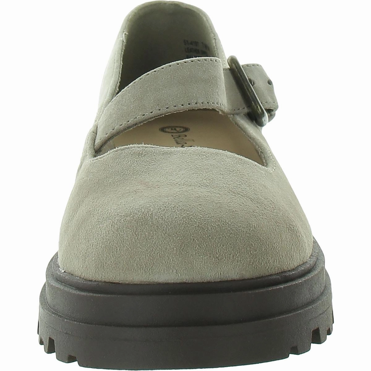 Britt Womens Buckle Faux Suede Mary Janes