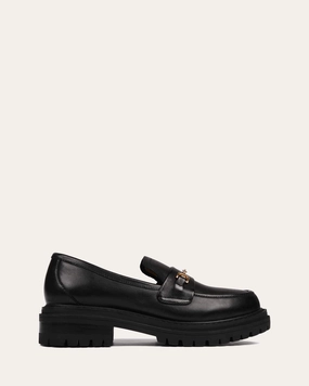 BRIXTON LOAFERS BLACK LEATHER Affordable Womens Flats online