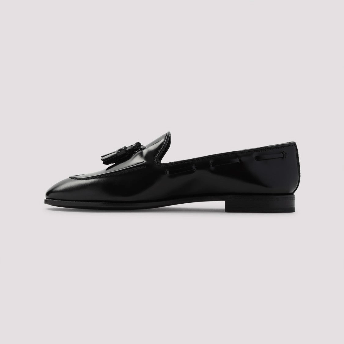 Brushed Black Calf Leather Loafers