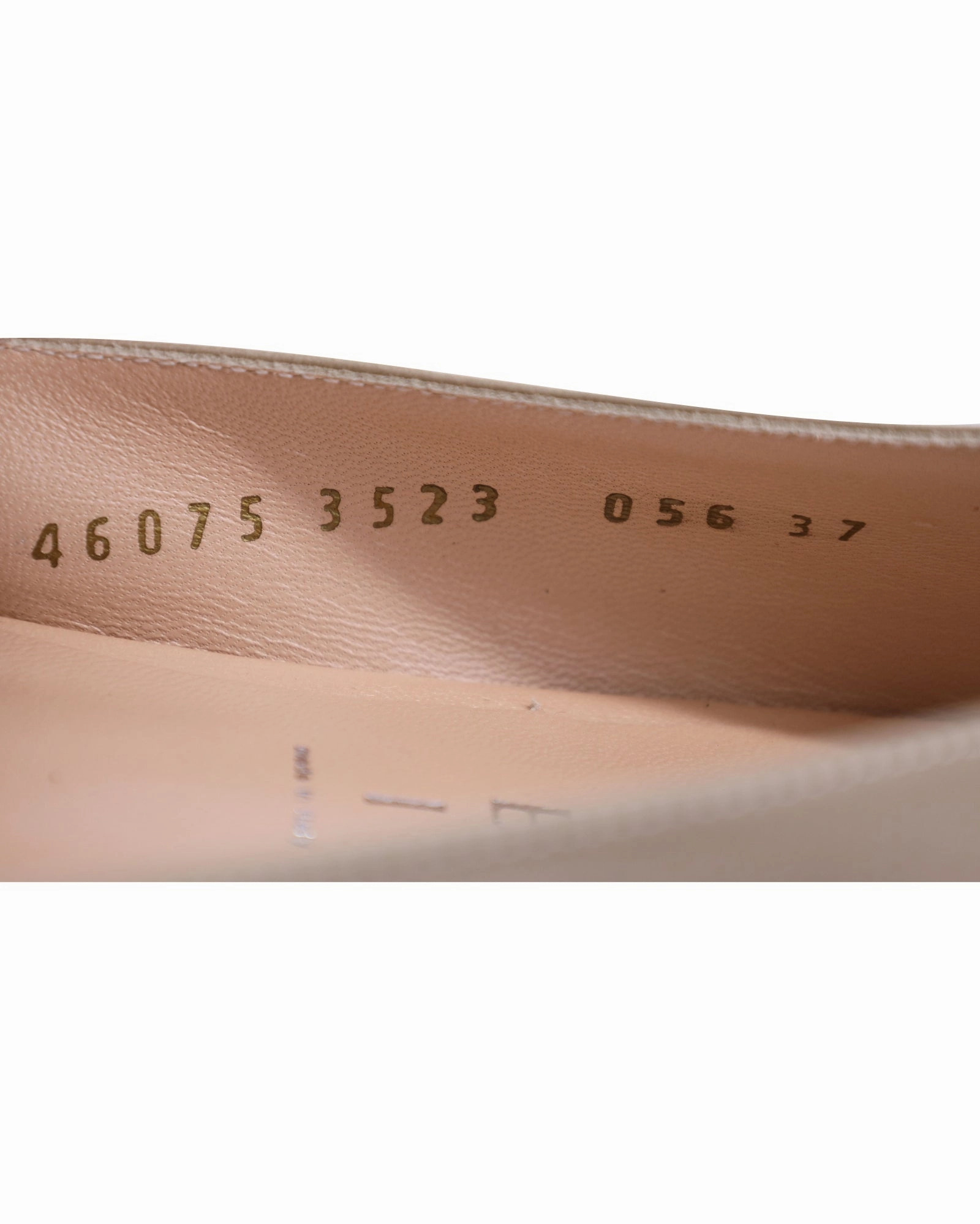 Casadei Cap Toe Ballet Flats in Nude Leather