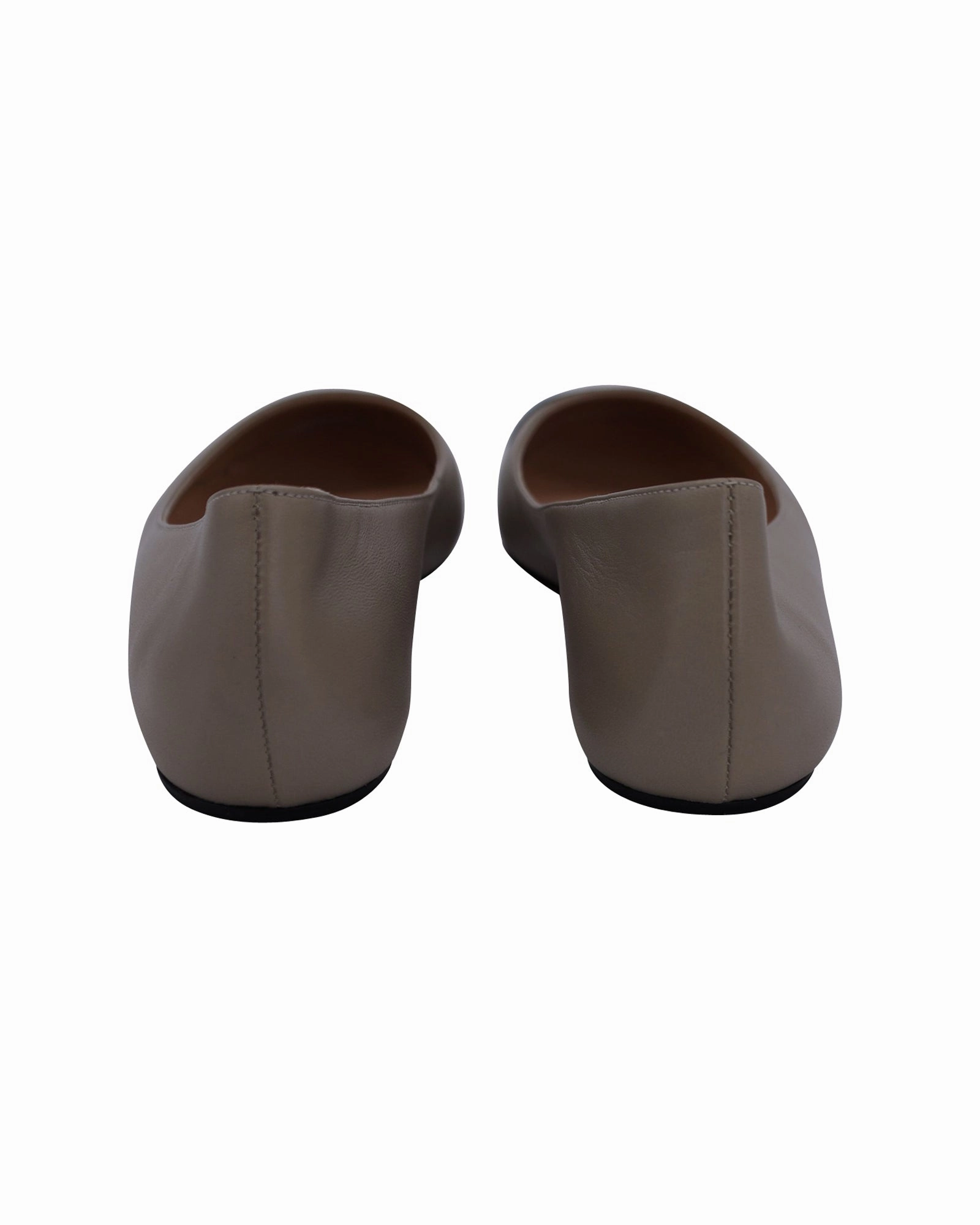 Casadei Cap Toe Ballet Flats in Nude Leather