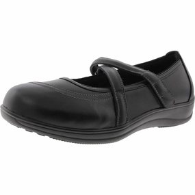 Celina Womens Padded Insole Leather Mary Janes Trendy Flats for Women