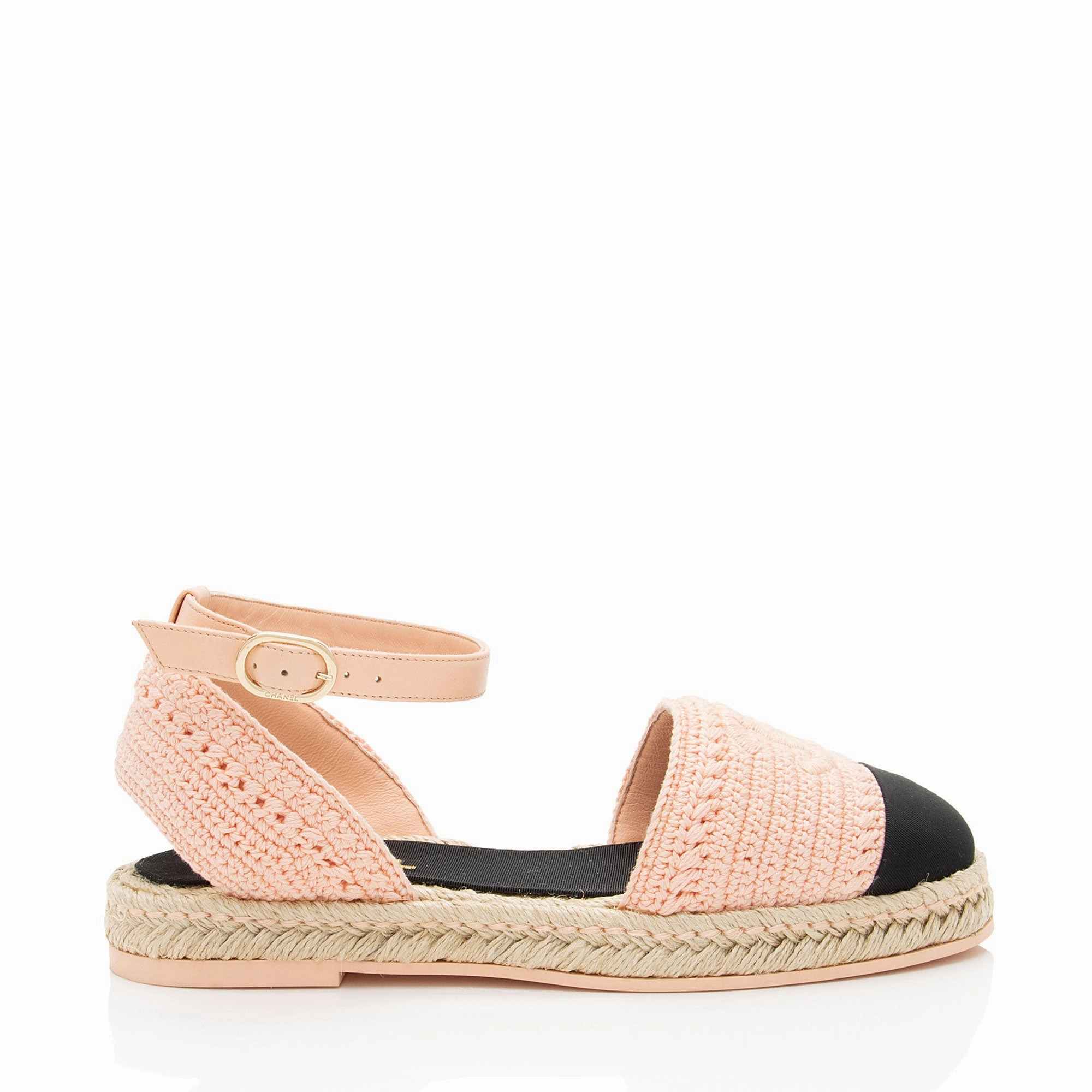 Chanel Embroidered Grosgrain CC Espadrilles Comfy Women Flats under $50