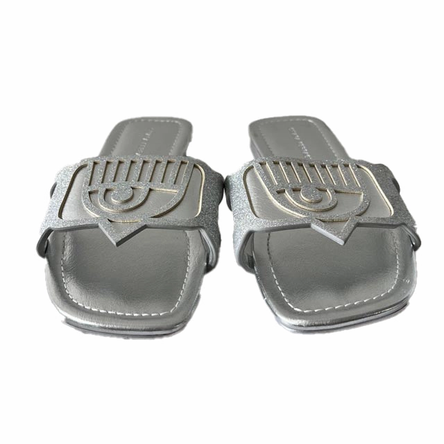 Chiara Ferragni Girls Silver Sandals