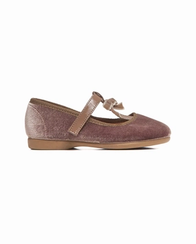 Childrenchic Party Velvet T-Strap Affordable Casual Footwear for Girls