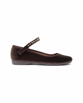 Childrenchic Studs Velvet Mary Jane Affordable Casual Footwear for Girls