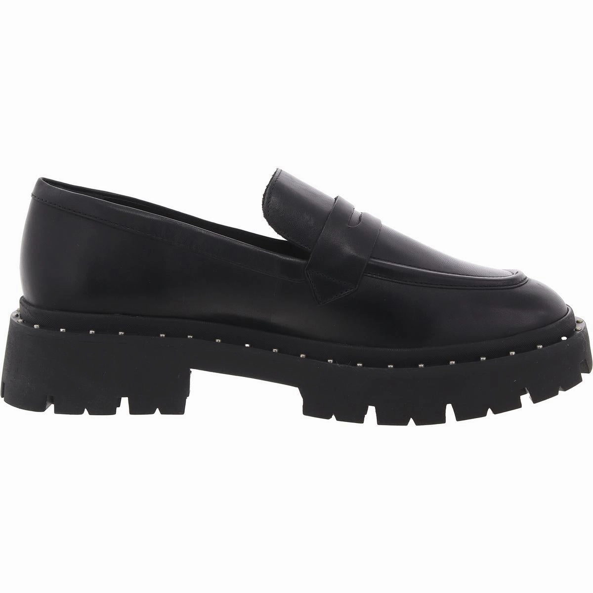 Christie Studs Womens Studded Leather Loafers