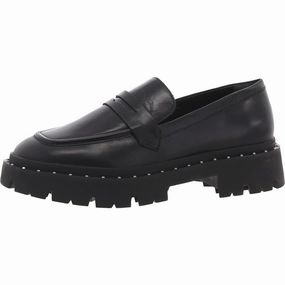 Christie Studs Womens Studded Leather Loafers Trendy Flats for Women
