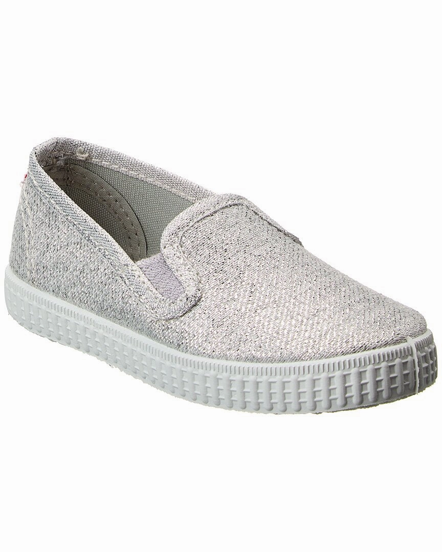 Cienta Cangrejo 2Elasticos Metalizado Canvas Slip-On Sneaker Affordable Casual Footwear for Girls