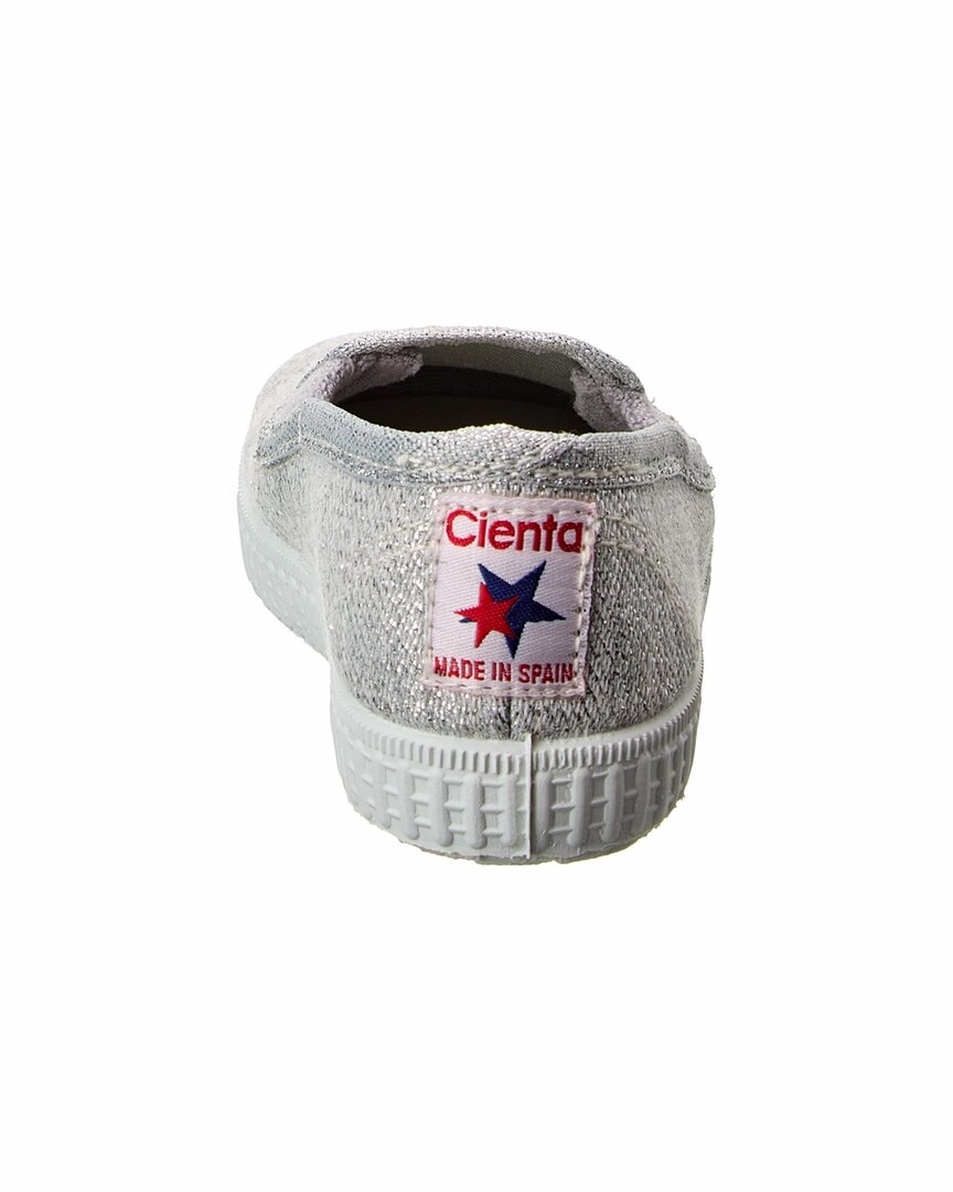 Cienta Cangrejo 2Elasticos Metalizado Canvas Slip-On Sneaker
