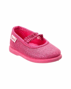 Cienta Glitter Canvas Slip-On Affordable Casual Footwear for Girls