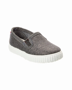 Cienta Glitter Canvas Slip-On Affordable Casual Footwear for Girls