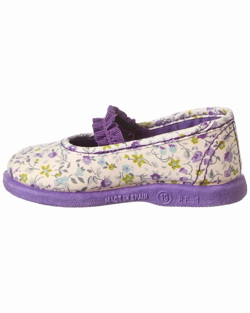 Cienta Liso Flor Elastic Canvas Flat