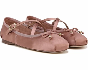 Circus NY by Sam Edelman Zuri Ballet Flats Women's 9.5 Brown Cross Strap KHD1143 Comfy Women Flats under $50