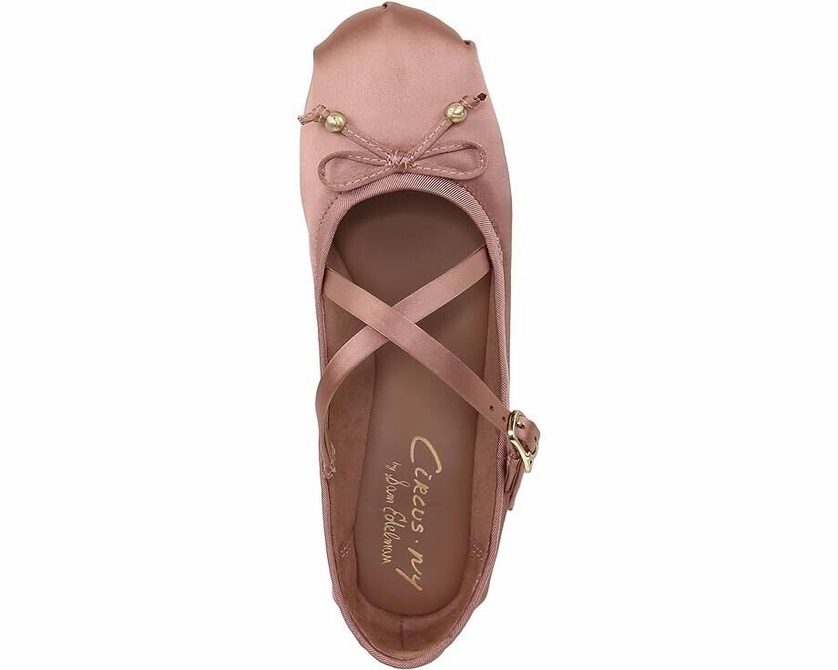 Circus NY by Sam Edelman Zuri Ballet Flats Women's 9.5 Brown Cross Strap KHD1143