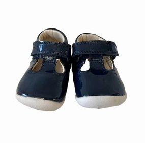 Clarks Girls Blue Patent Shoes Boys Casual Shoes clearance