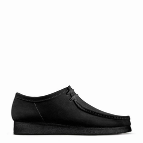 Clarks Originals Wallabee Shoes Black Suede Mens Shoes outlet price
