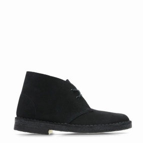 Clarks Originals Womens Desert Boot Black Suede Womens Shoes top picks sale