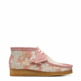 Clarks Originals Womens Wallabee Boot Pink Floral Womens Shoes top picks sale