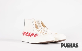 Comme des Garcons Play x Chuck Taylor 1970s Hi 'Multi Heart' - Milk (New) Cheap Sneakers under $50