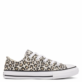 Converse Chuck Taylor All Star OX Kids' Leopard Low Top Sneakers Discount Girls Shoes with deals