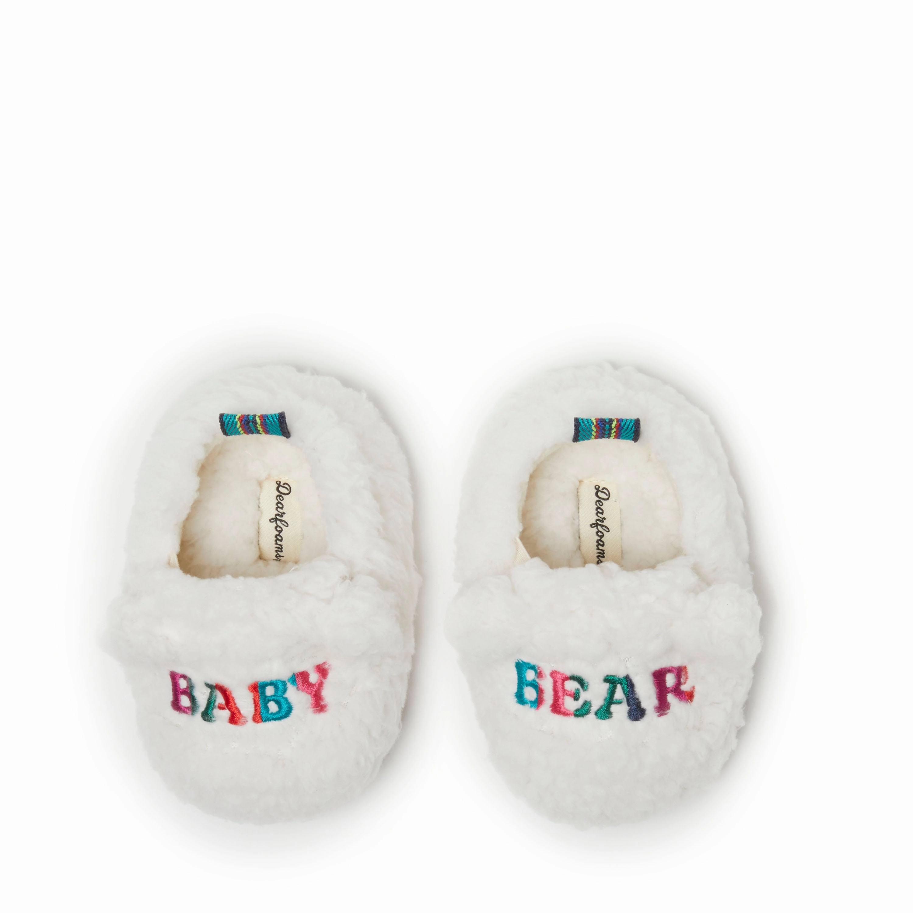 Dearfoams Kid's Baby Bear Teddy Closed Back Slipper Discount Girls Shoes with deals