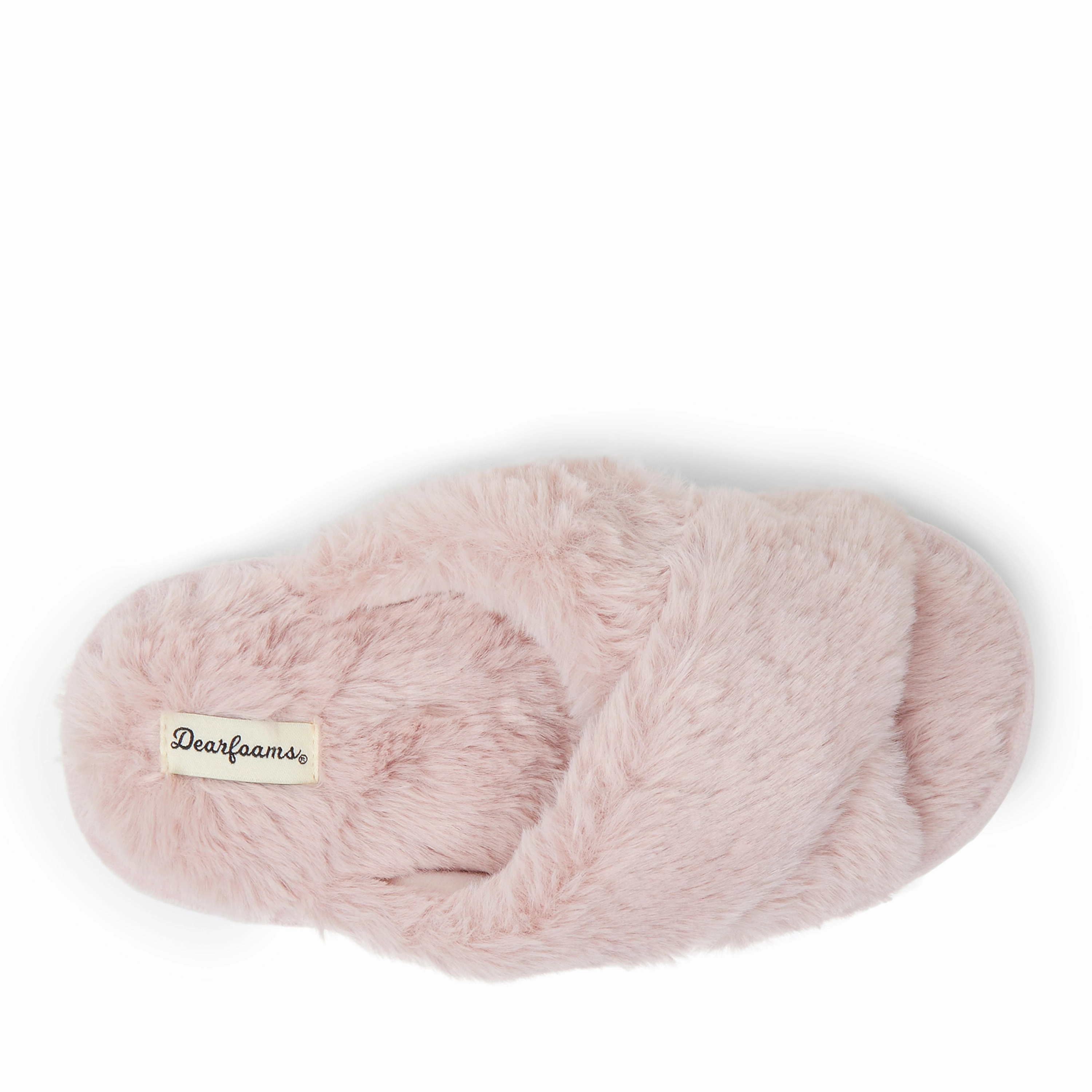 Dearfoams Kid's Jess Furry Crossband Slide Slippers