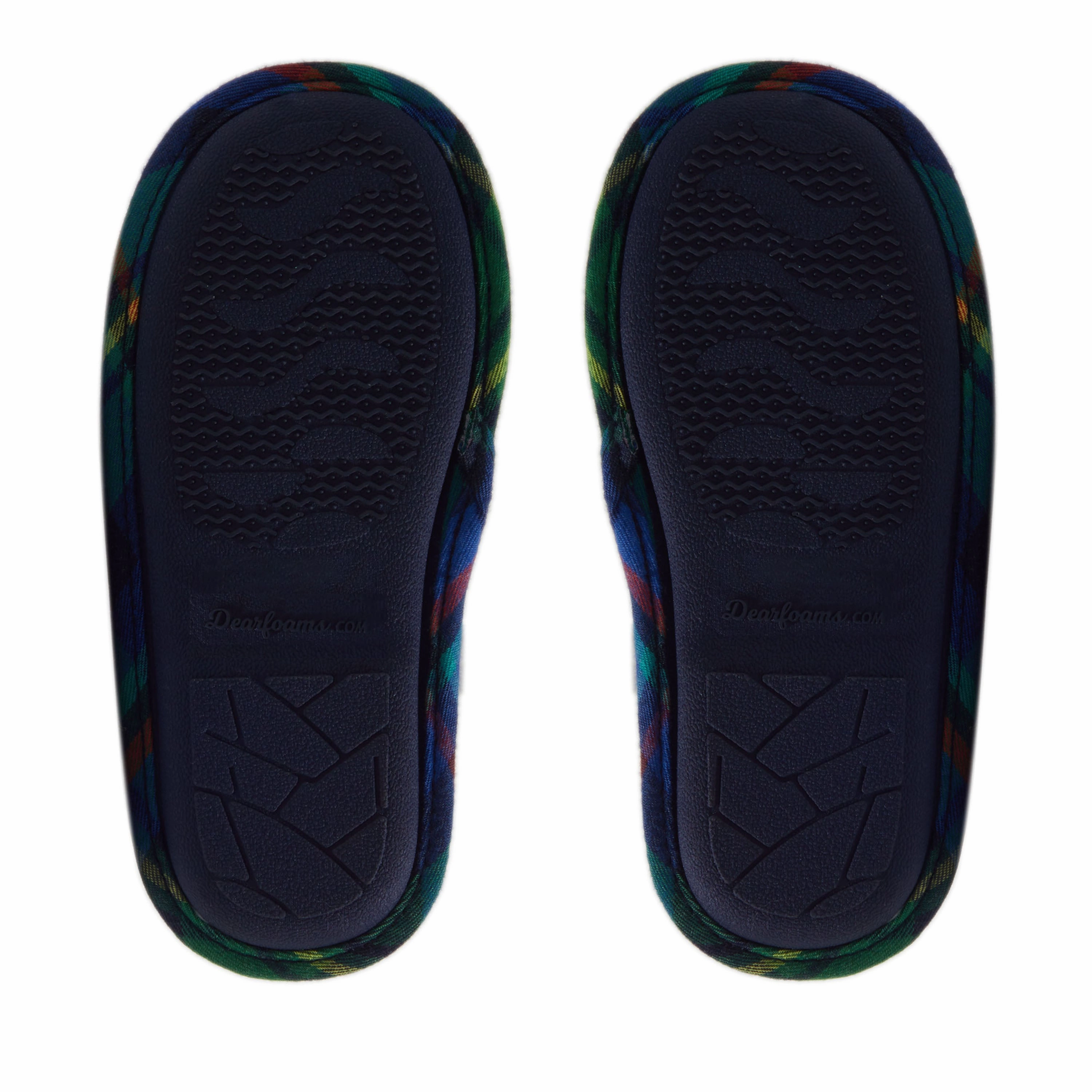 Dearfoams Kids Lil Bear Plaid Scuff Slipper