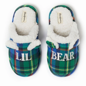 Dearfoams Kids Lil Bear Plaid Scuff Slipper Discount Girls Shoes with deals