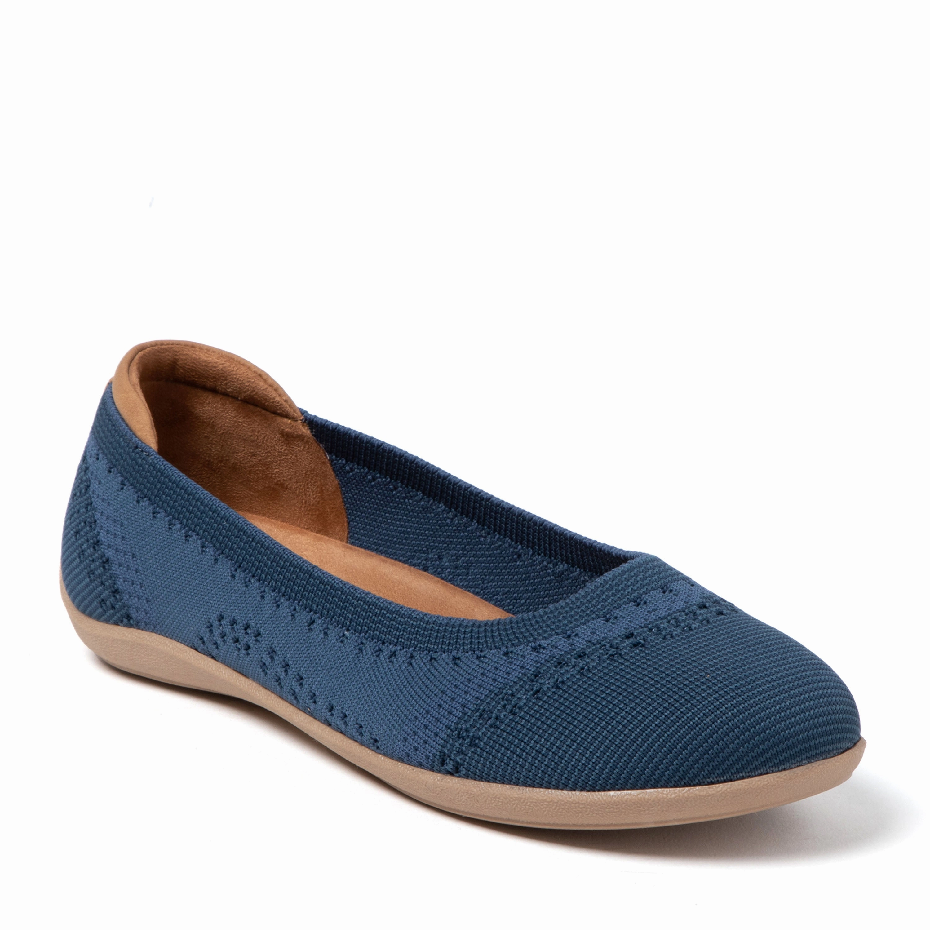 Dearfoams Women's Misty Ballet Flat Indoor/Outdoor Slip Ons