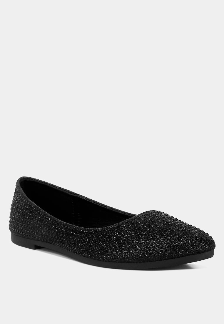 denki studded ballerina flats