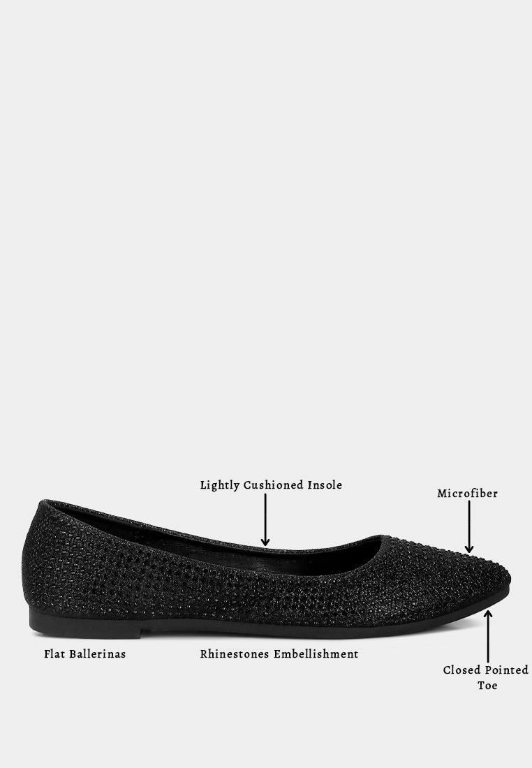 denki studded ballerina flats