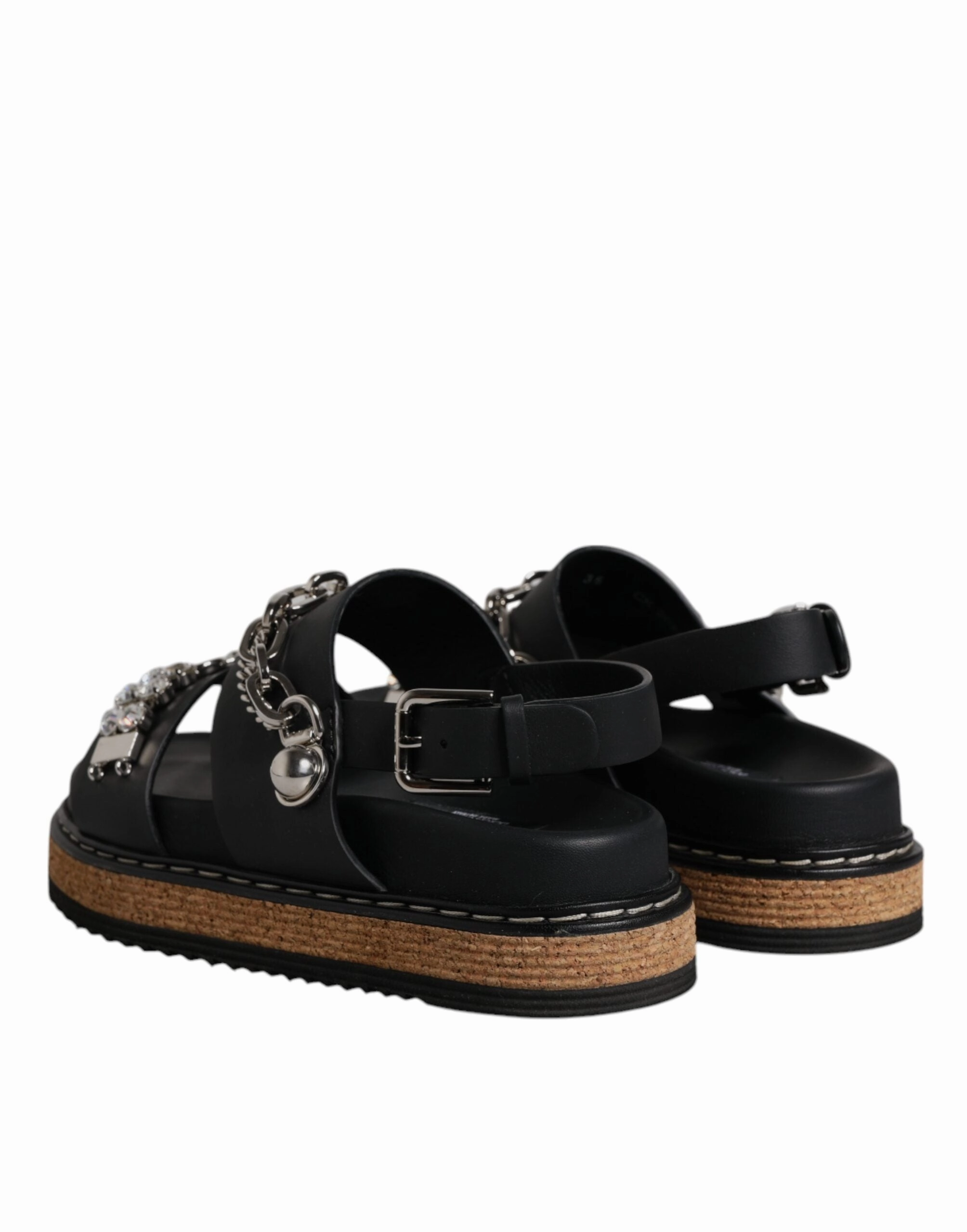 Dolce & Gabbana Crystal Embellish Strap Sandals Women's Shoes (Pre-Owned)