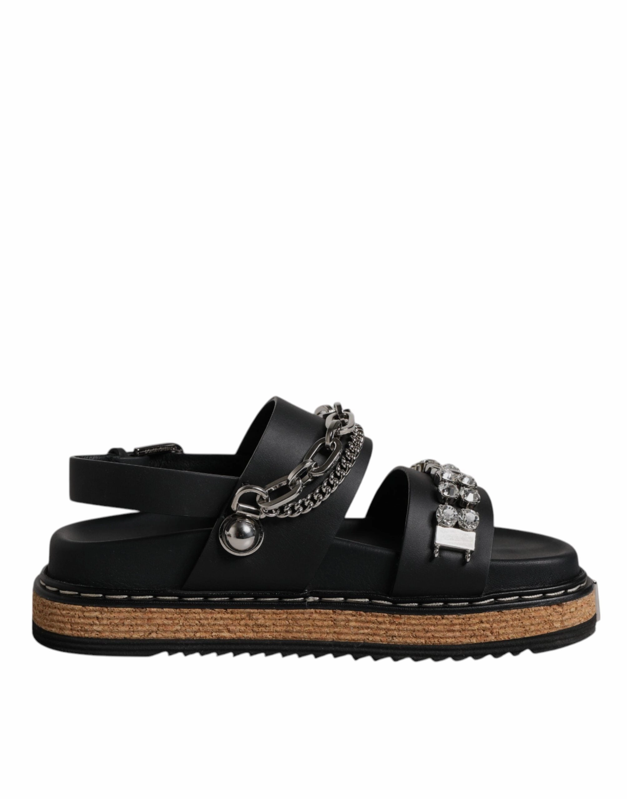 Dolce & Gabbana Crystal Embellish Strap Sandals Women's Shoes (Pre-Owned) Trendy Flats for Women