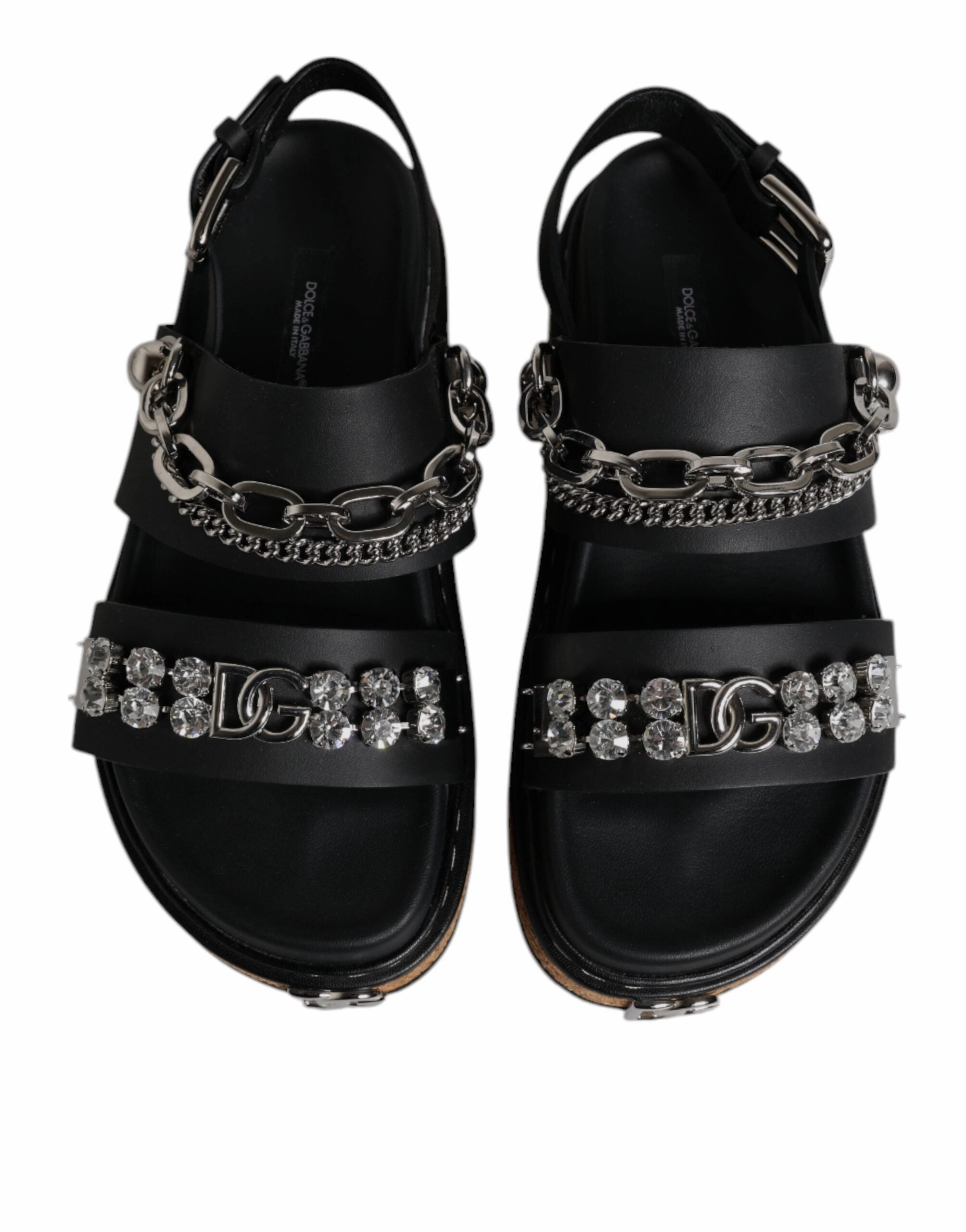 Dolce & Gabbana Crystal Embellish Strap Sandals Women's Shoes (Pre-Owned)