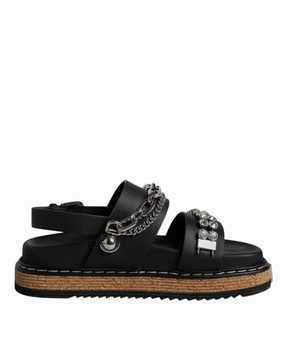 Dolce & Gabbana Crystal Embellish Strap Sandals Women's Shoes (Pre-Owned) Trendy Flats for Women