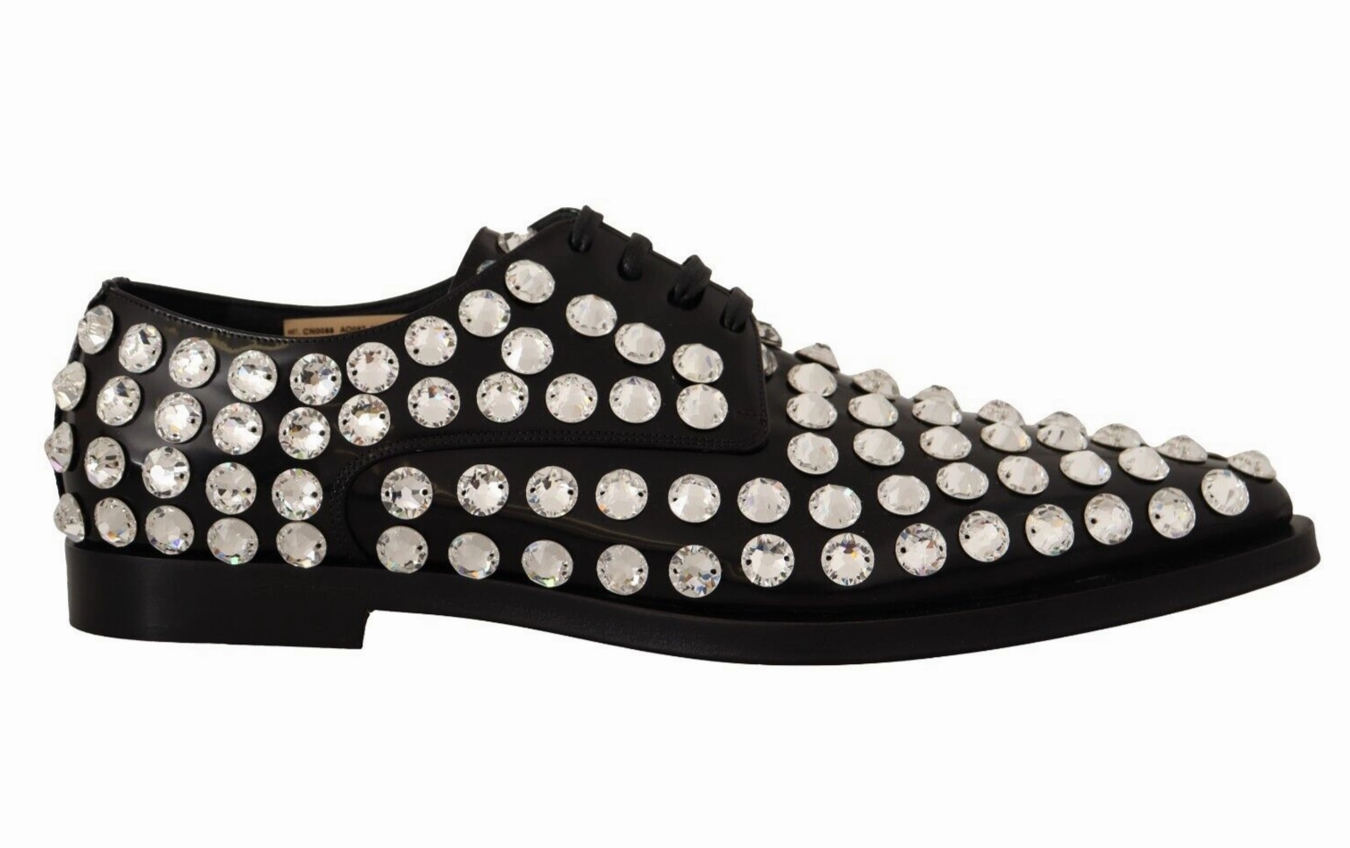 Dolce & Gabbana Crystal-Embellished Leather Formal Women's Flats Cheap Ballerina Flats Womens