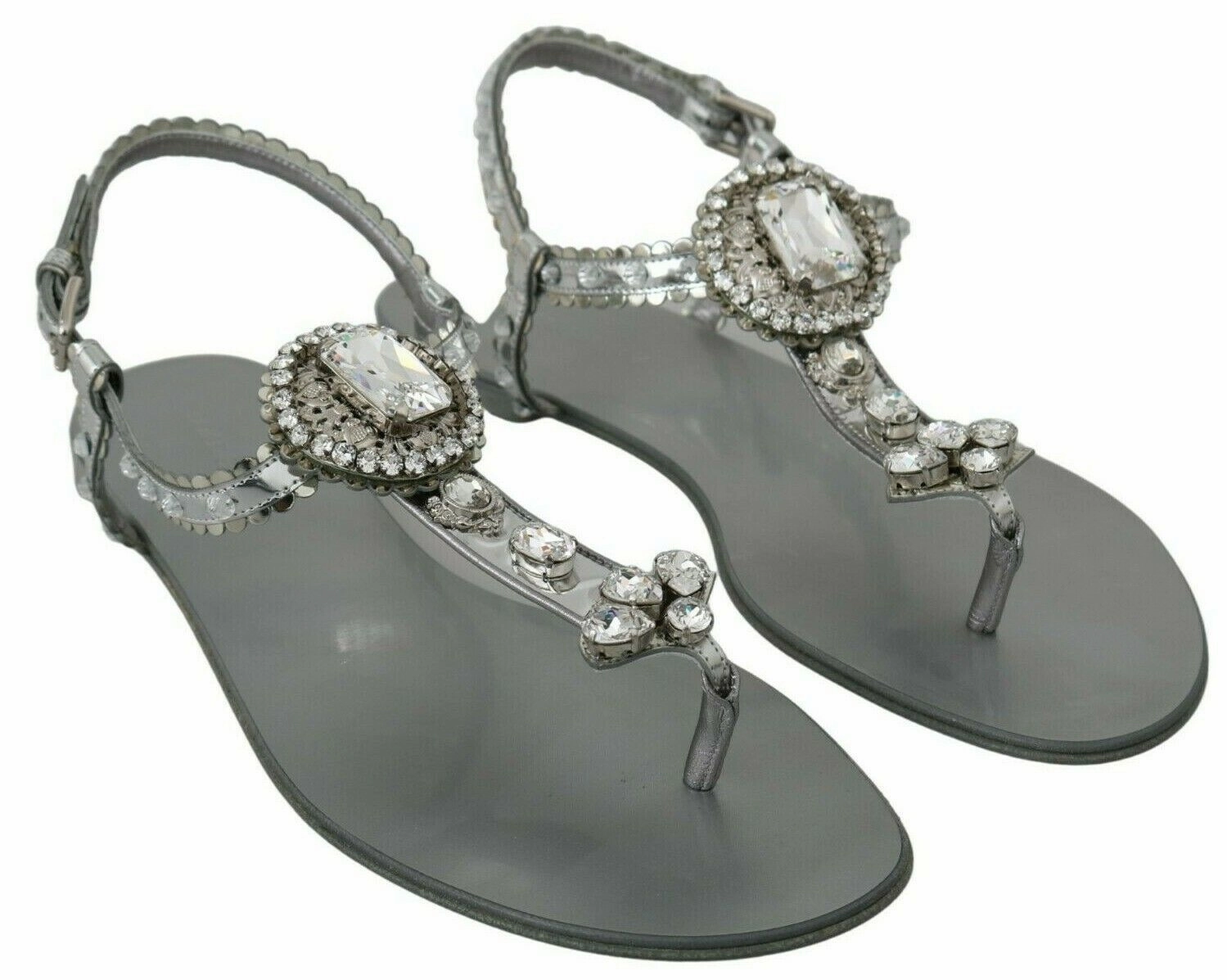 Dolce & Gabbana Elegant Flats with Crystal Women's Embellishments