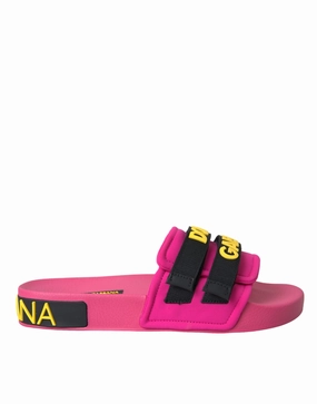 Dolce & Gabbana  Logo Beachwear Flats Sandals Women's Shoes Cheap Ballerina Flats Womens