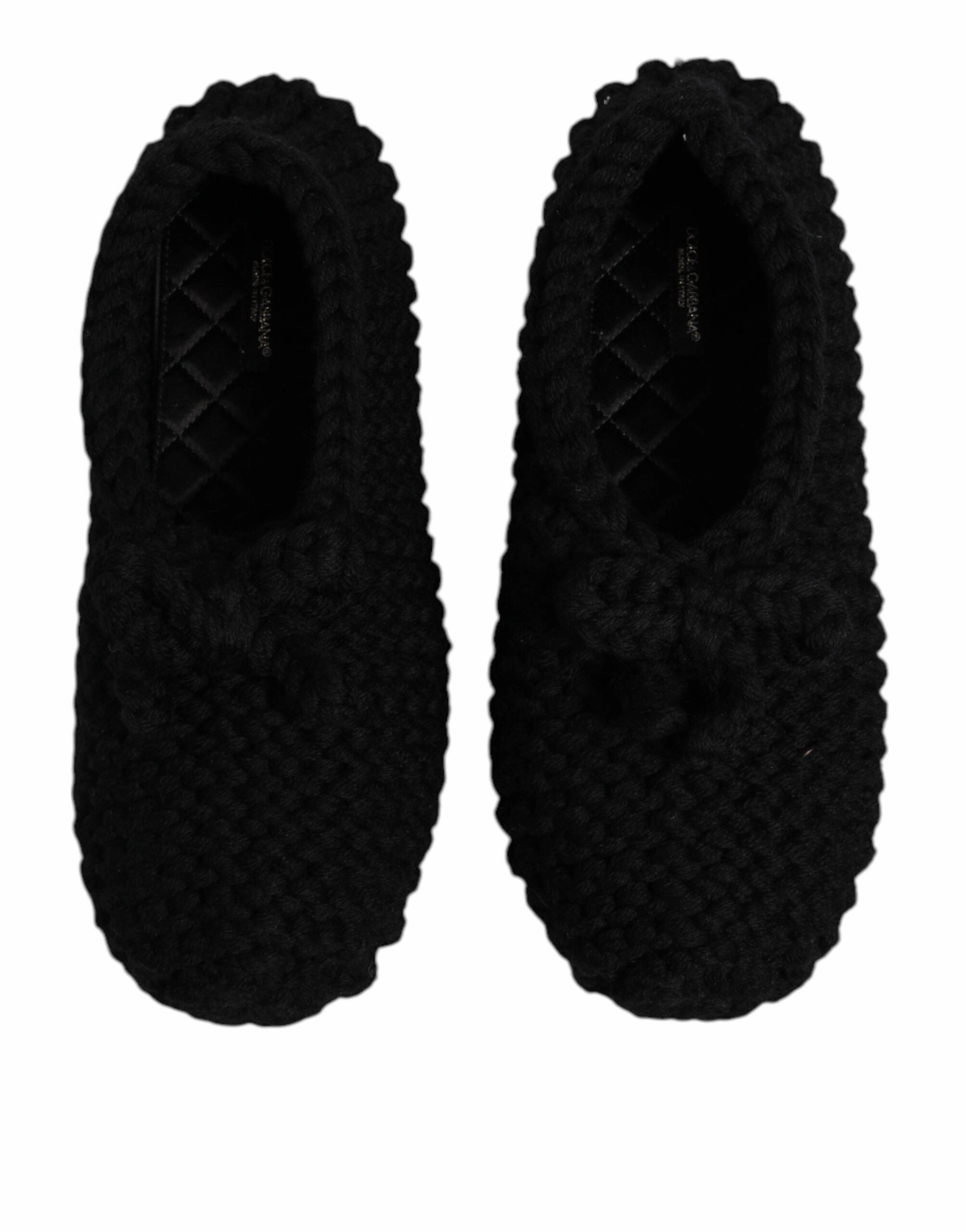 Dolce & Gabbana Wool Slip On Flats Ballerina Women's Shoes