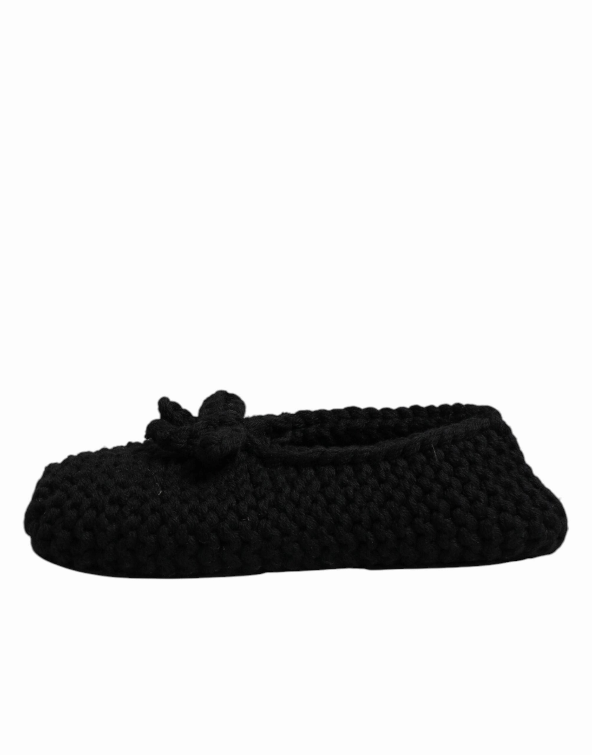 Dolce & Gabbana Wool Slip On Flats Ballerina Women's Shoes
