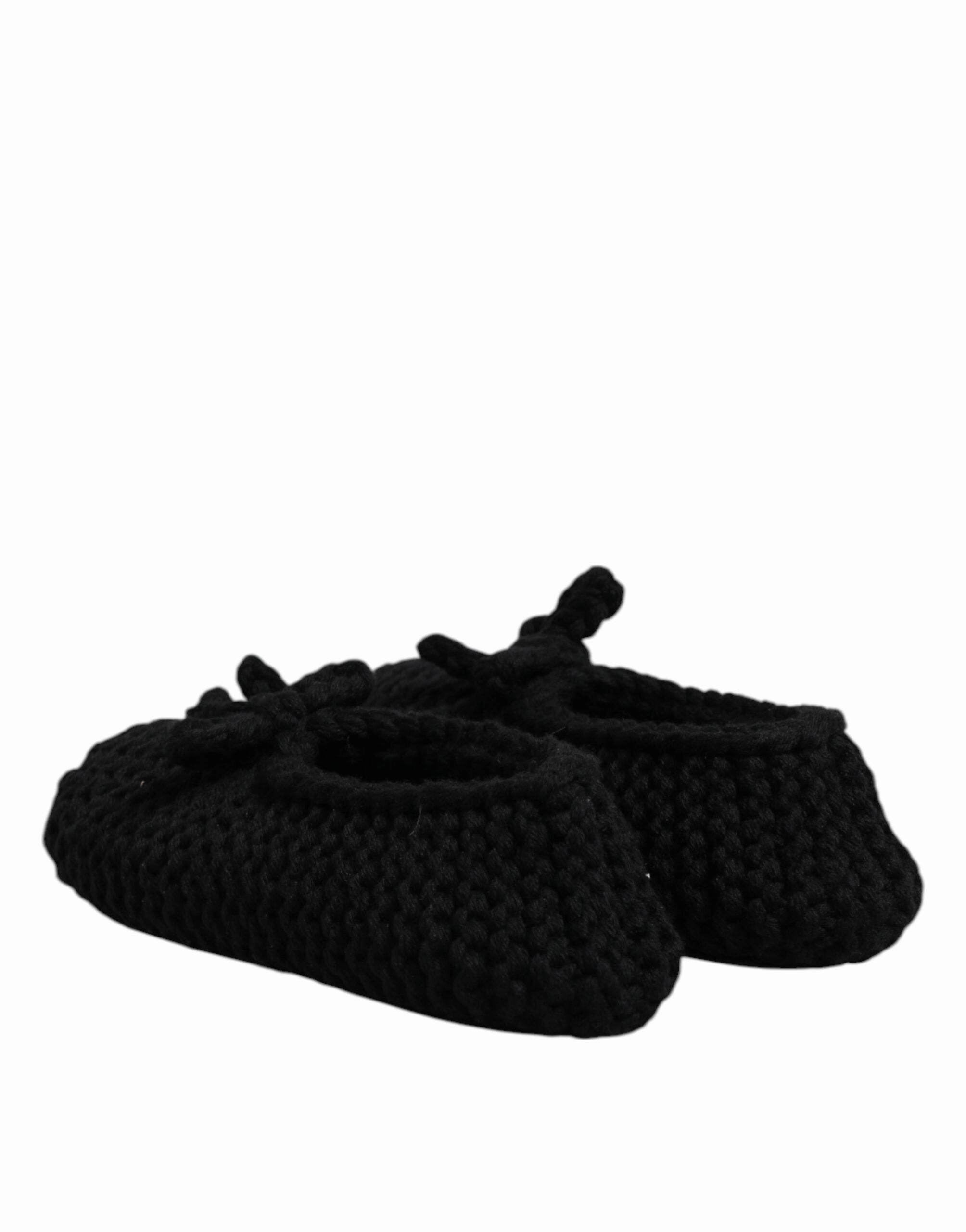 Dolce & Gabbana Wool Slip On Flats Ballerina Women's Shoes
