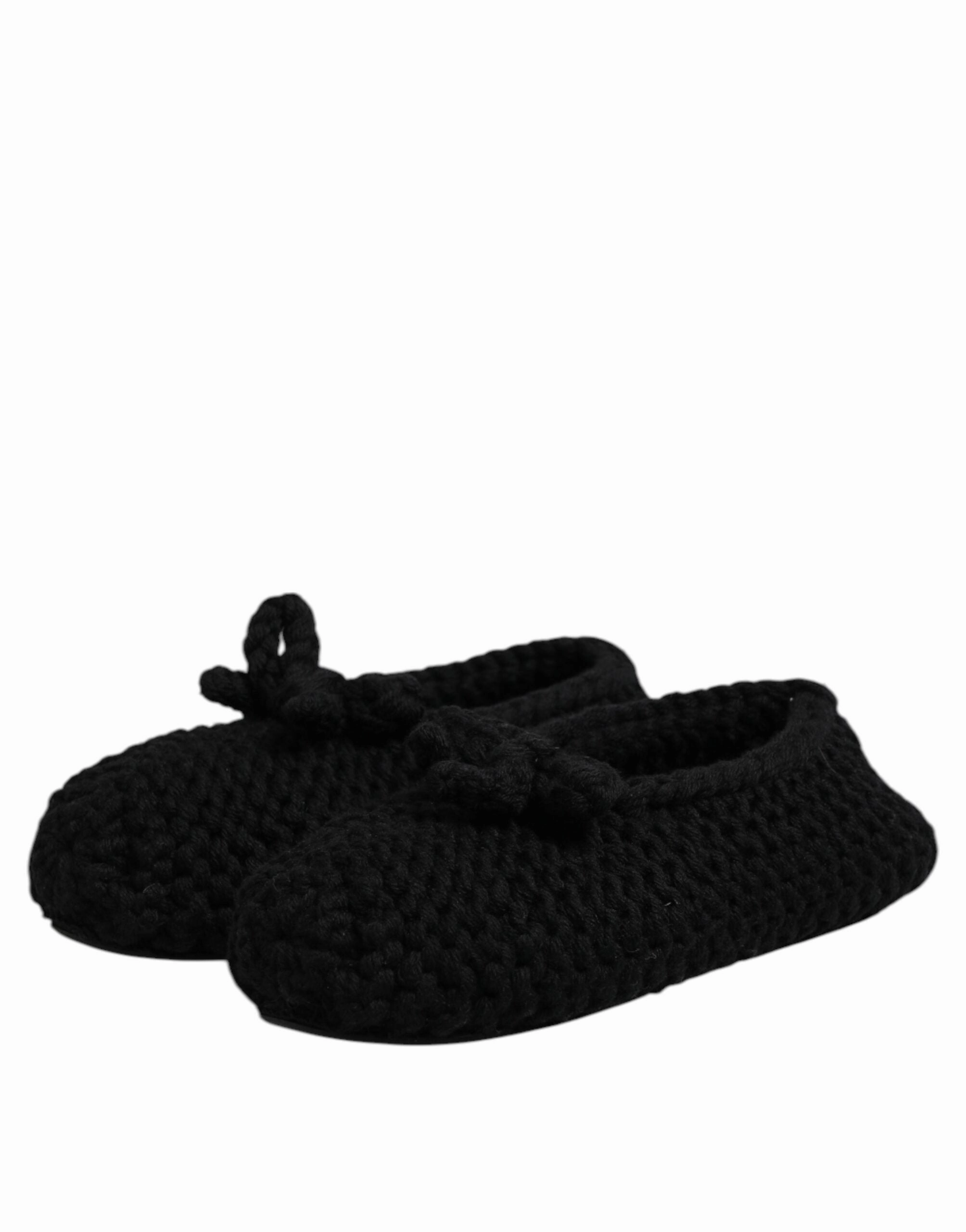 Dolce & Gabbana Wool Slip On Flats Ballerina Women's Shoes