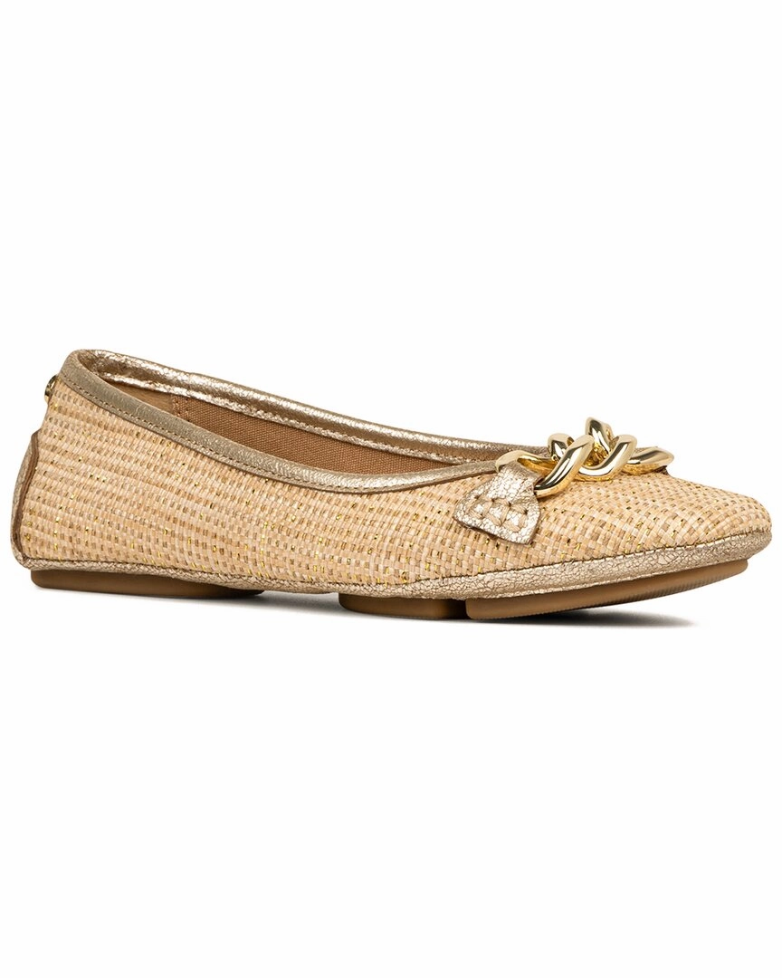 Donald Pliner Raya Leather Ballerina Flat Womens Fashion Flats cheap