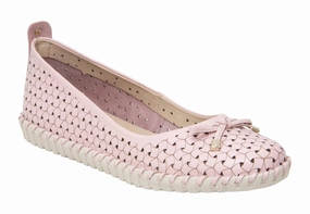 Eco Open Cut Weave Ballerina In Pink Womens Flats special deals