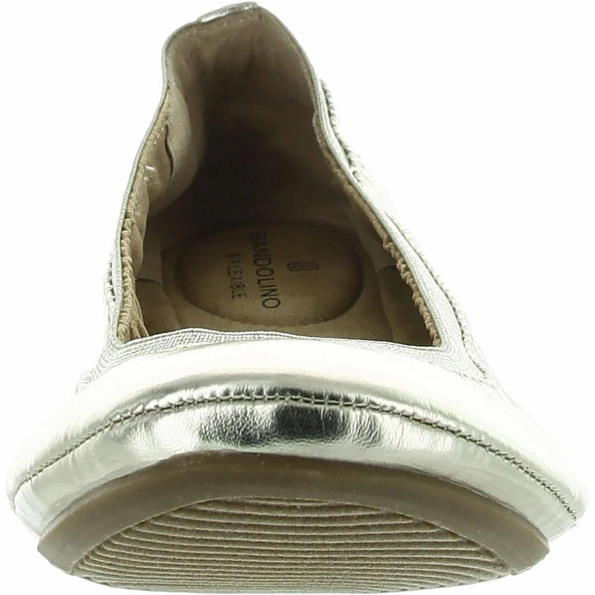 Edition 8 Womens Padded Insole Faux Leather Ballet Flats