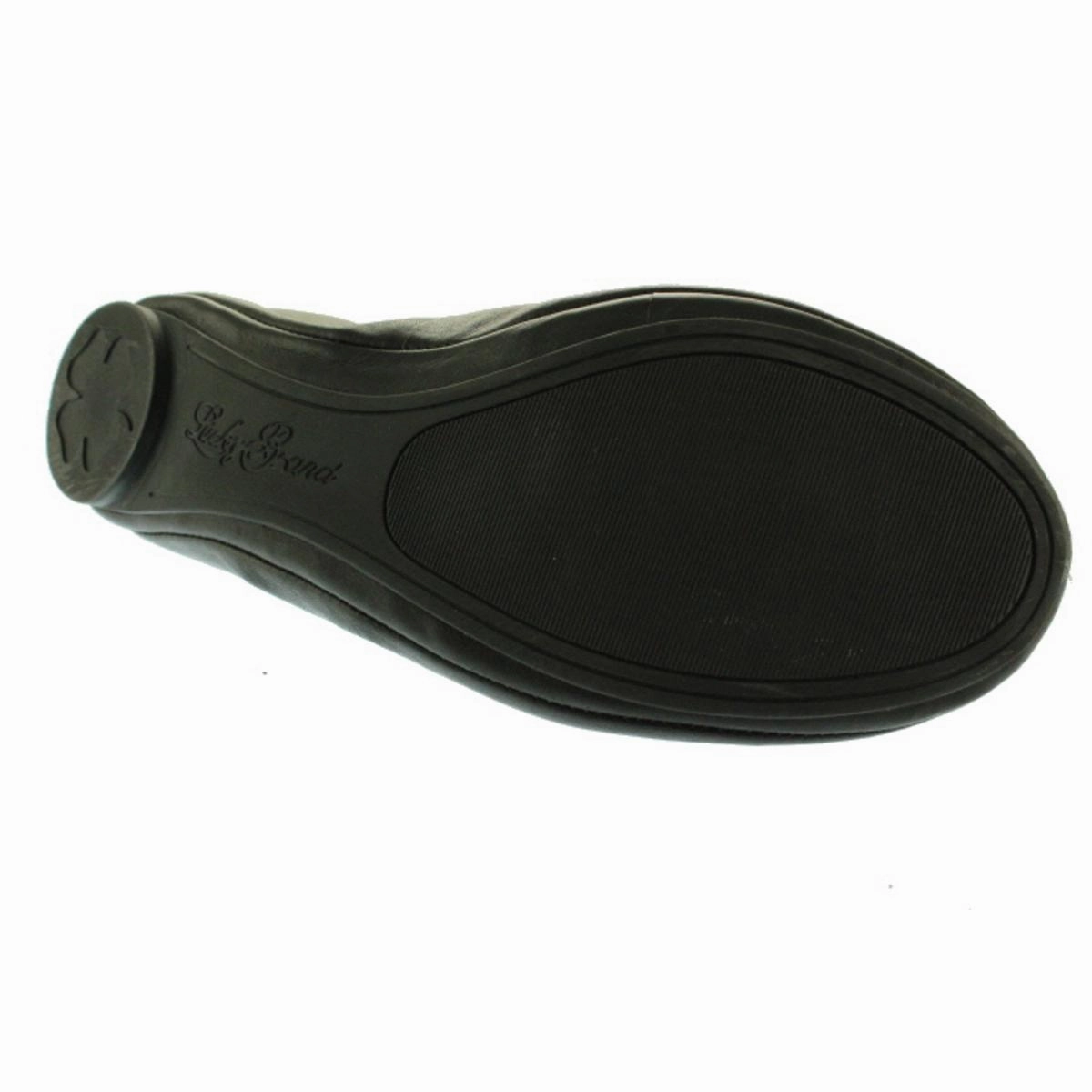 Emmie Womens Leather Round-Toe Ballet Flats