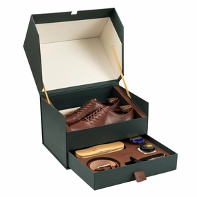 Ernest Wholecut - Brown Oak Bark Tanned Calf - Deluxe Care Pack Mens Sneakers on clearance
