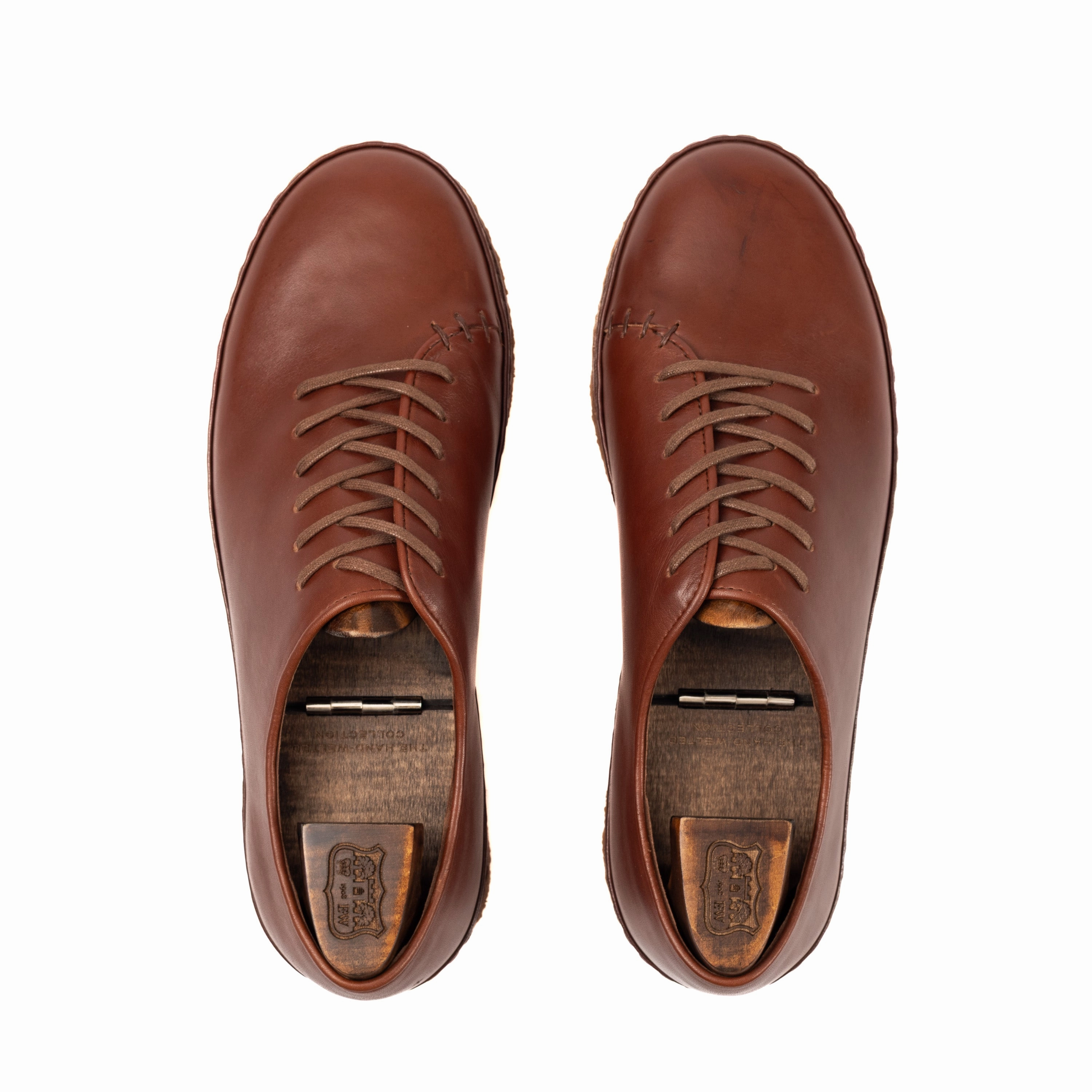 Ernest Wholecut - Brown Oak Bark Tanned Calf - Deluxe Care Pack